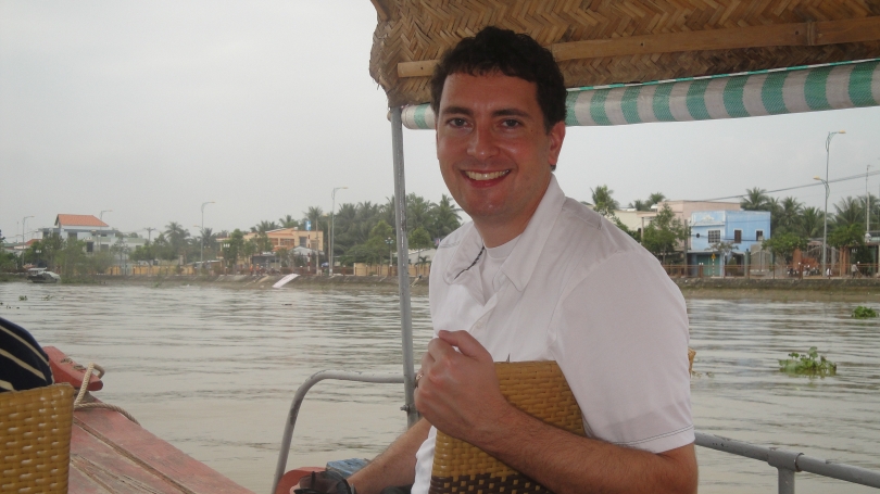 Associate Professor Edward Miller on the Mekong River